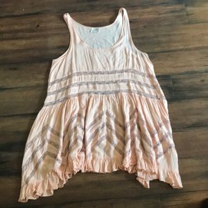 Free people pink Sz small trapeze tunic